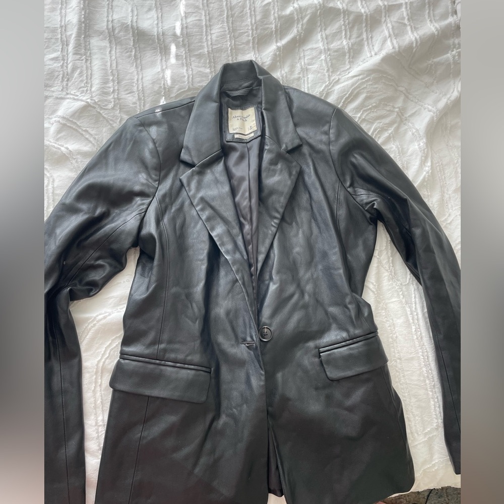 Abercrombie Leather Blazer